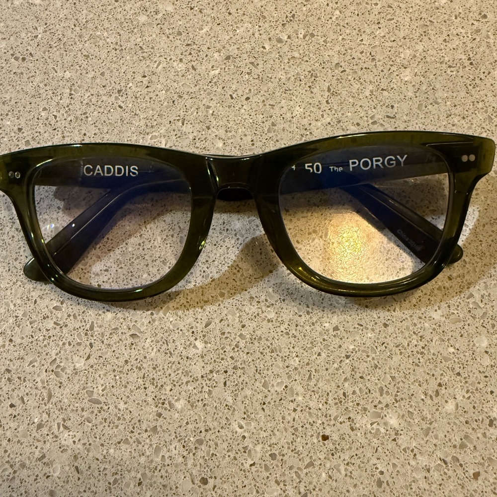 Used Olive Green Caddis Porgy Readers - 1.50